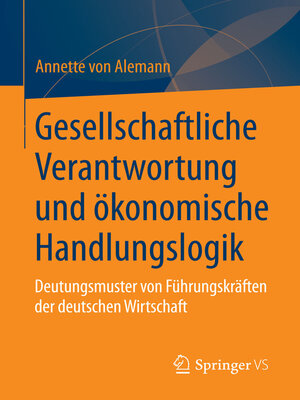 cover image of Gesellschaftliche Verantwortung und ökonomische Handlungslogik